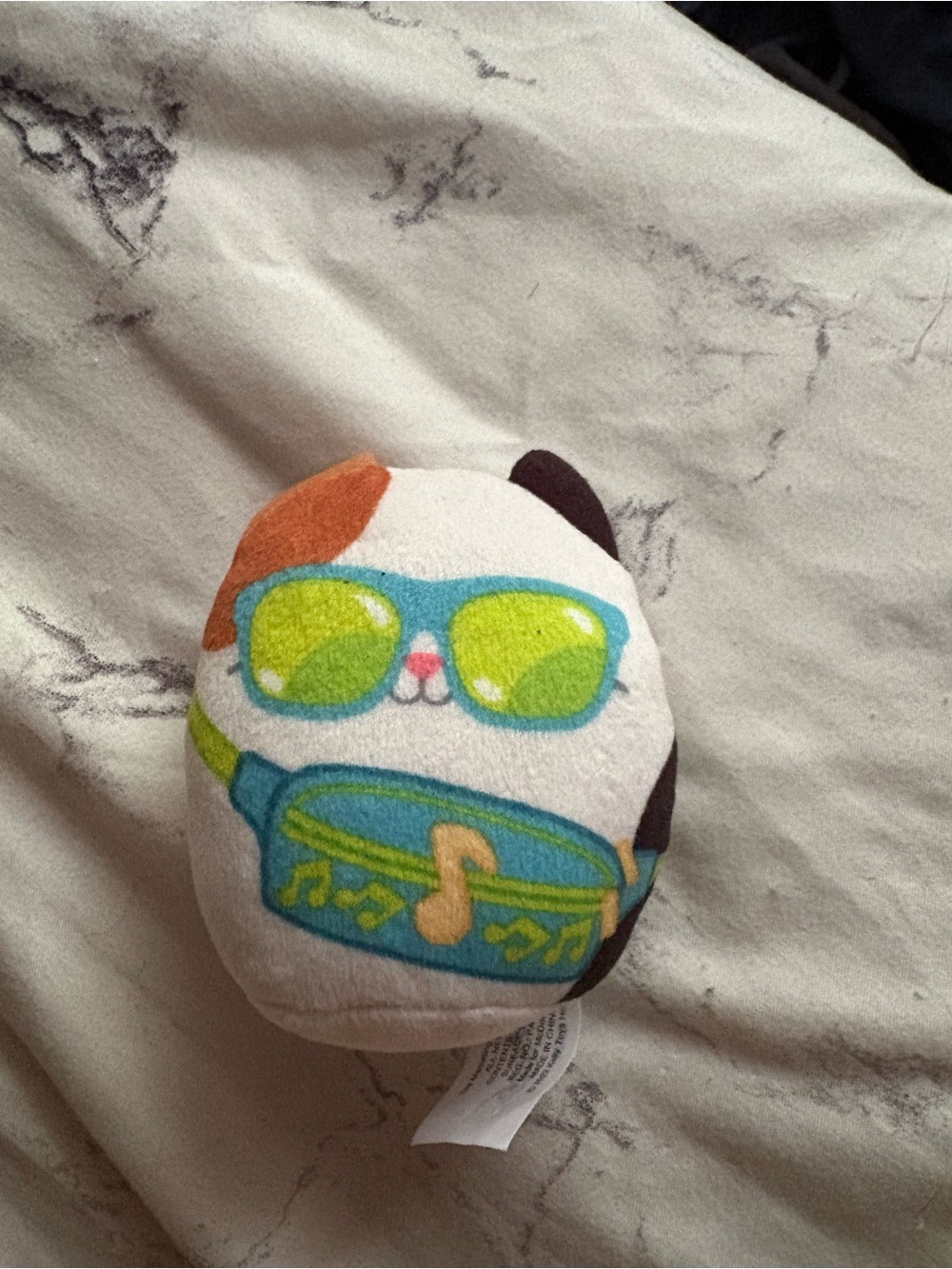 Cam McDonald’s Squishmallow White Plush with Lime Green & Orange Accents